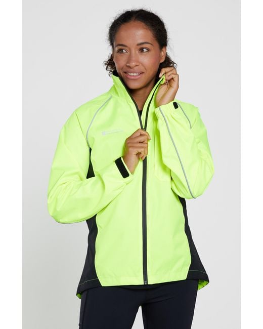 Mountain Warehouse Green 'Adrenaline' Reflective Jacket Waterproof Cycling Running Coat