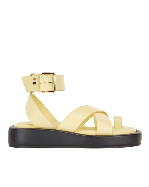 Boss Metallic Scarlet Sandals
