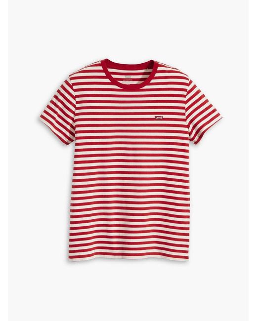 Levi's Red Levi's Sandy Stripe Script Perfect T-Shirt