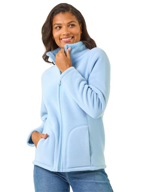 Roman Blue Reversible Fleece Zip Jacket