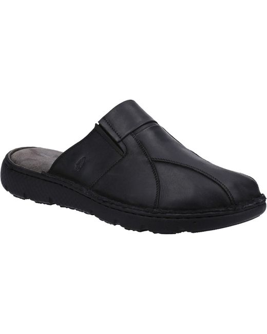 Hush Puppies Black Carson Mule Sandals Leather for men