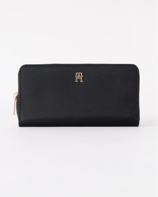 Tommy Hilfiger Black Popette Large Zip Bag
