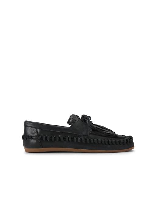 Steve Madden Black Leather Samual Loafers
