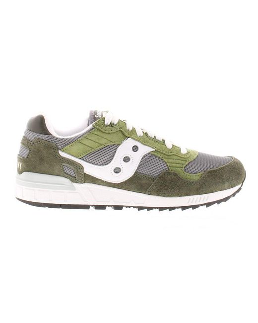 Saucony Green Trainers Shadow 500 Lace Up for men