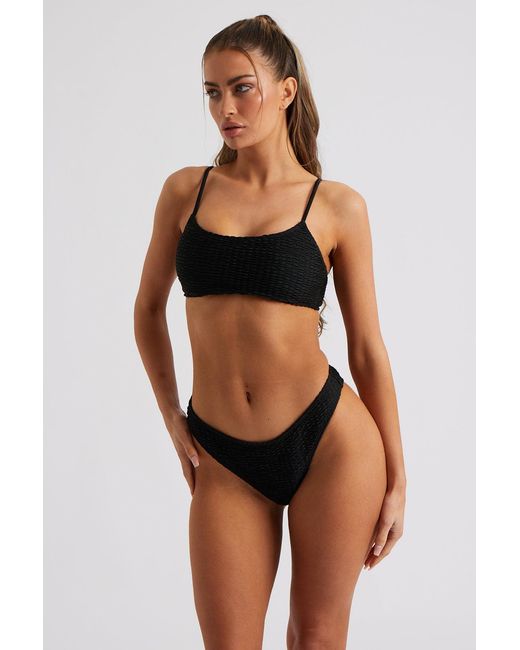 Urban Bliss Black Metallic Leg Bikini Bottom
