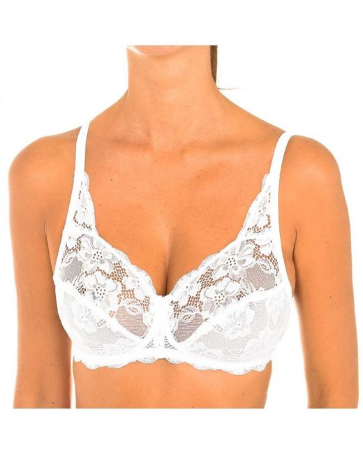 Playtex White Elegance Bra Without Underwire And With Cups P08ge Women
