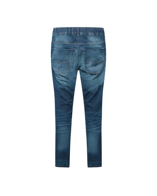 DIESEL Blue Krooley E Ne Sweat Tapered Jeans for men