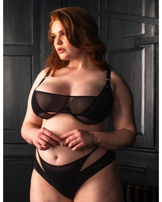 Curvy Kate Black Peep Show Deep Plunge Bra