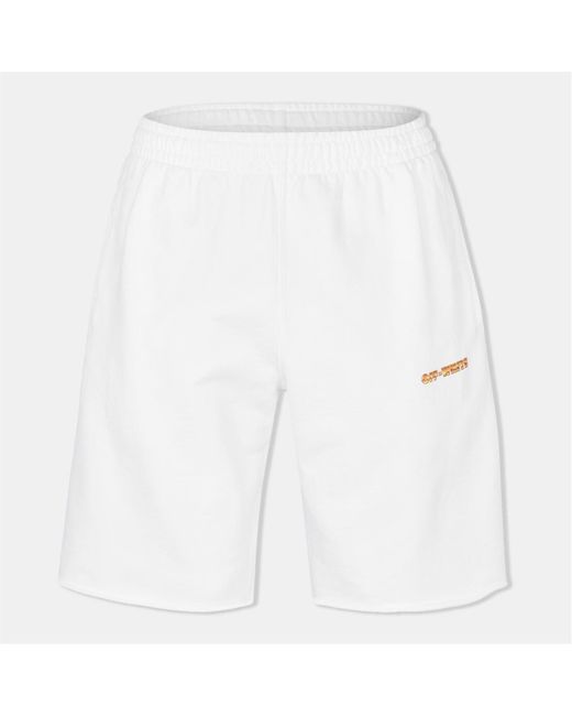 Off-White c/o Virgil Abloh White Off Arow Sweat Shorts With Elasticated Waistband for men