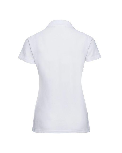 Russell White Ladies Classic Polycotton Polo Shirt