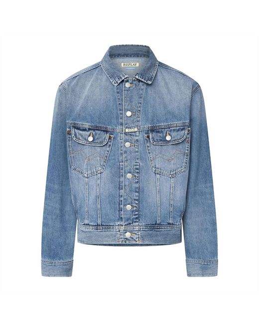 Replay Blue Denim Jacket for men