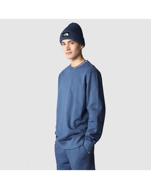 The North Face Blue Zumu Fleece Crew Neck Tracksuit, Shady Cotton for men