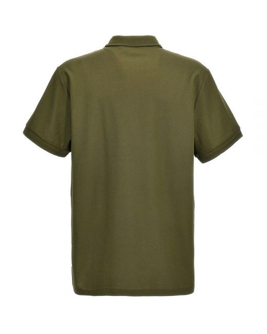 Burberry Green Branded Circle Logo Olive Polo Shirt for men