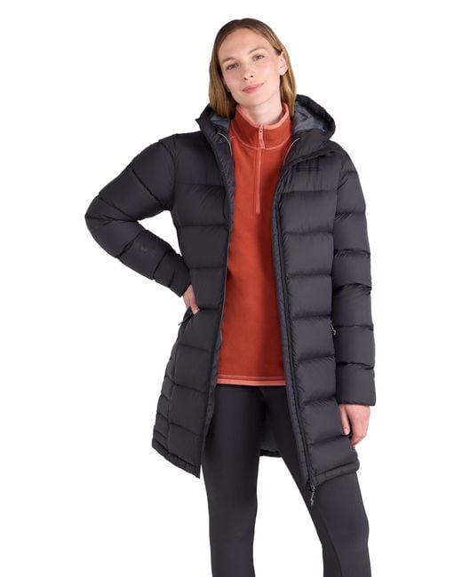 Mountain Warehouse Black 'Stratus' Extreme Down Jacket Water Resistant Long Puffer Winter Coat Fabric