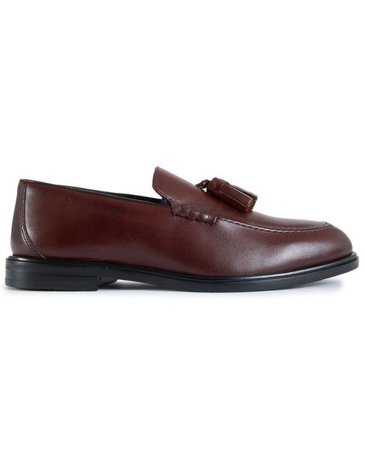 Walk London Red Putney Tassel Shoes for men