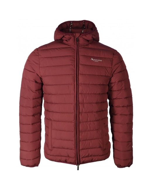 Aquascutum Red Active 100Gr Hooded Burgundy Jacket for men