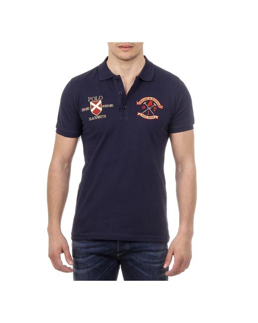 Ufford & Suffolk Polo Club Blue Short Sleeves Us007 Cotton for men