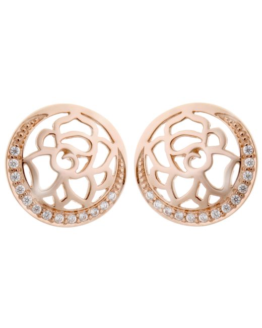 Orphelia Metallic 'Blair' 925 Sterling Stud Earrings