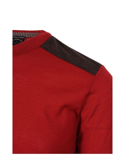 Paul & Shark Red And Crew Neck Knitwear for men