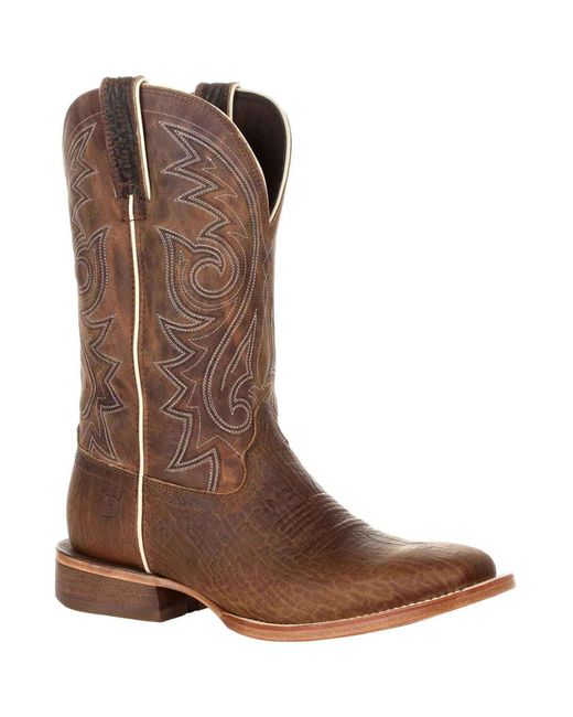 Durango Brown Arena Pro Leather Worn Saddle Boots for men