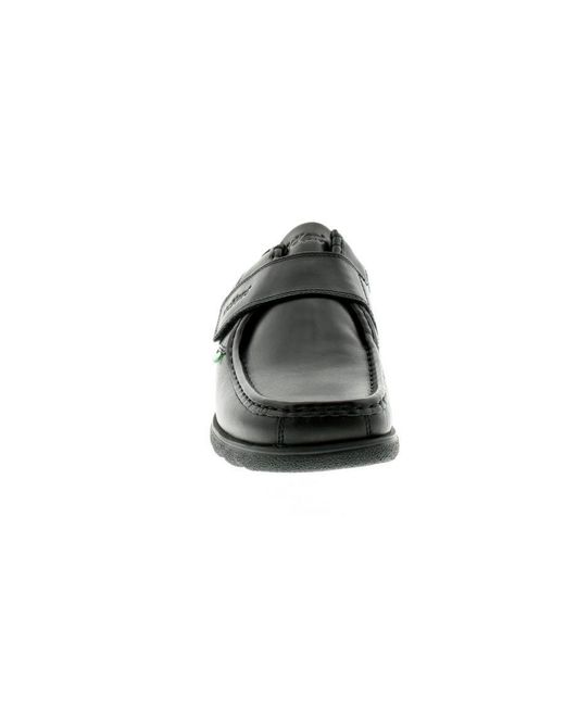 Kickers Black New /Gents Fragma Touch Fastening School Shoes. Leather (Archived) for men