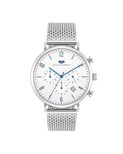 Rhodenwald & Söhne Metallic Stainless Steel Watch 42Mm for men