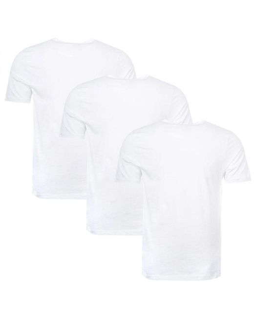 Boss White Bodywear 3 Pack Crew Neck T-Shirts for men