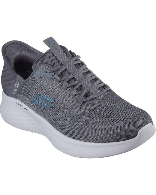 Skechers Blue Skech-Lite Pro Primebase 232466-Ccbl Charcoal/ Lace Up Shoes for men