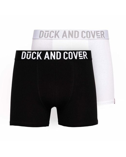 Duck and Cover Black Salton Boxers 2Pk for men