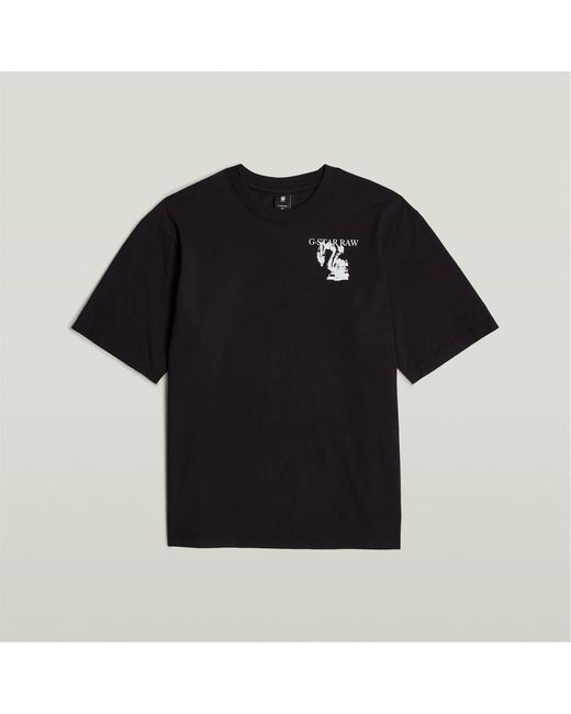 G-Star Black G Industrial Regular Fit Crew Neck T-Shirt for men