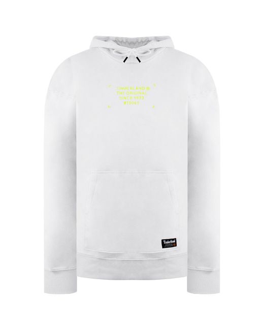 Timberland White Relax Hoodie Cotton for men