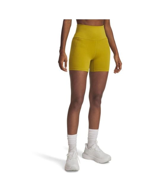 Under Armour Yellow Meridian Middy Compression Shorts