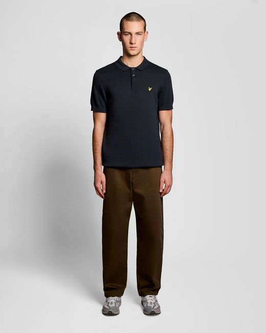 Lyle & Scott Blue Short Sleeve Polo for men
