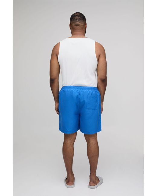 BoohooMAN Blue 2 Pack Mid Length Swim Short for men