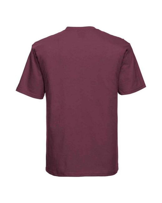 Russell Purple Ringspun Cotton Classic T-Shirt for men