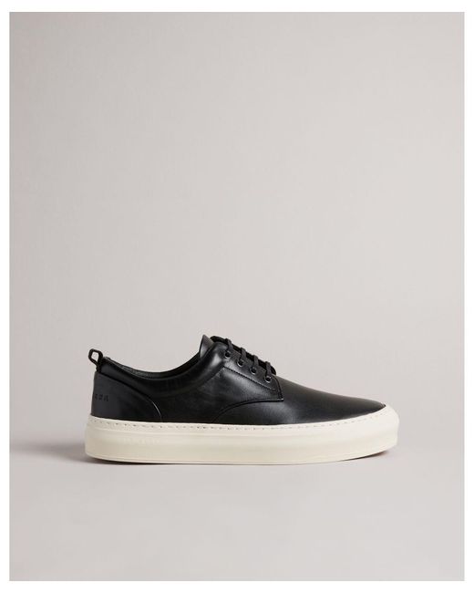 Ted Baker Black Estonn Leather Derby Shoe for men