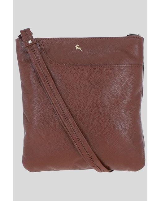 Ashwood Leather Brown 'Melodia' Real Curve Pocket Crossbody Bag