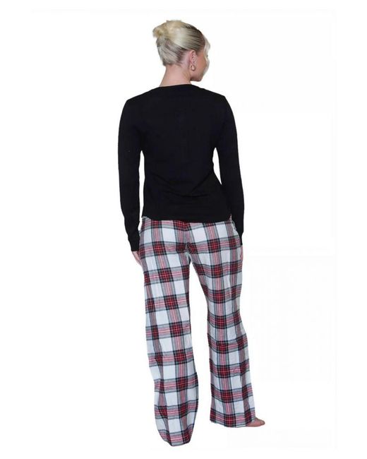 Gap Black Pyjama Flannel Sleep Set