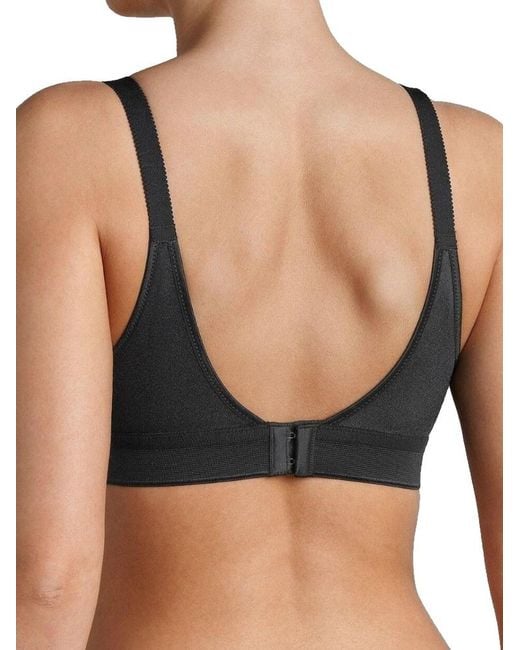 Triumph Black Triaction Workout Non Wired Sports Bra Polyamide