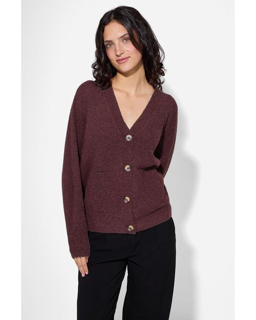 John Lewis Purple Pocket Front Cardigan