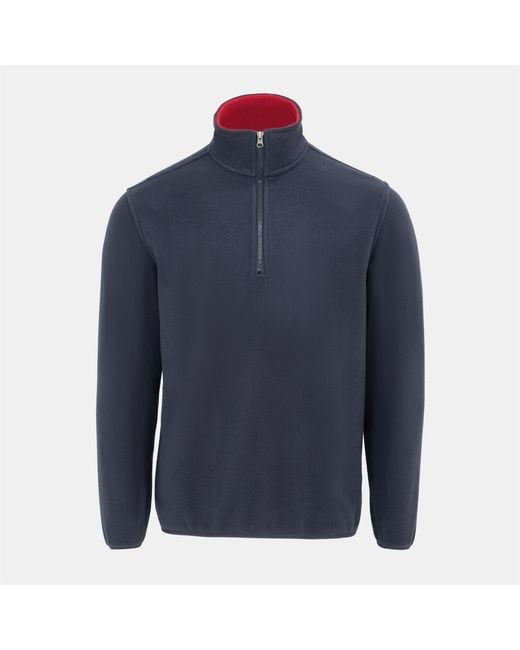 Donnay Blue Quarter Zip Fleece Jacket for men