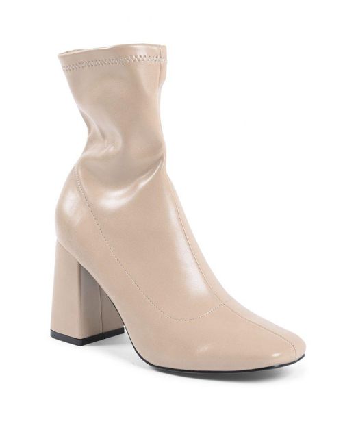 19V69 Italia by Versace Natural Ankle Boot Hf003 Synthetic Leather
