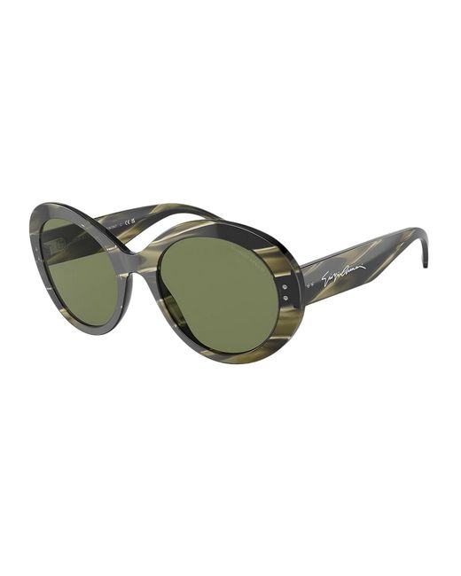 Giorgio Armani Green Sunglasses 52/19/145 Mm Acetate