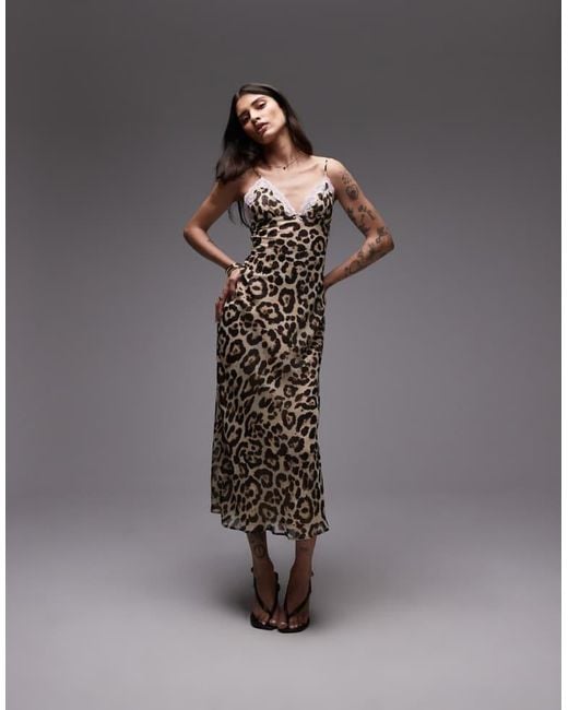 Nia Gray Jasmine Leaopard Print Midaxi Dress