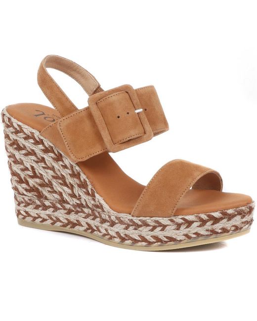 Jones Bootmaker Brown Amerie Wedge Sandals