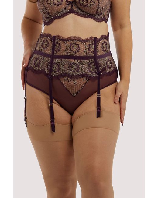Dita Von Teese Lingerie Brown Evelina Curve Suspender Belt