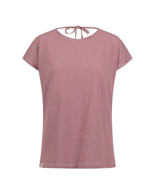 Trespass Pink Ladies Mirela Striped Top (Claret)