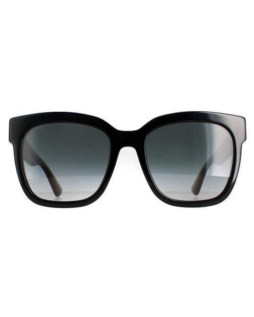 Gucci Black Square With And Glitter Gradient Gg0034Sn Sunglasses