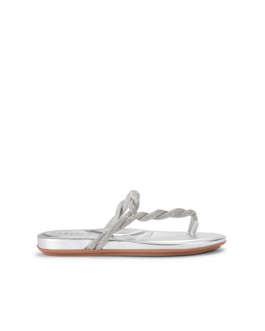 Carvela Kurt Geiger White Loopi Tt Sandals