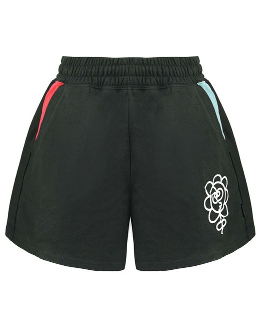 PUMA Black X Mr. Doodle Stretch Waist Logo Shorts 530663 01 Cotton